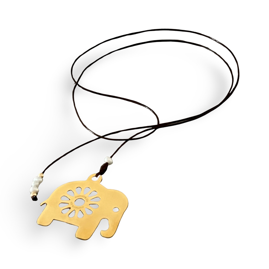 Lariat Elephant Necklace