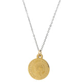 Reflect Two Tone Coin Necklace