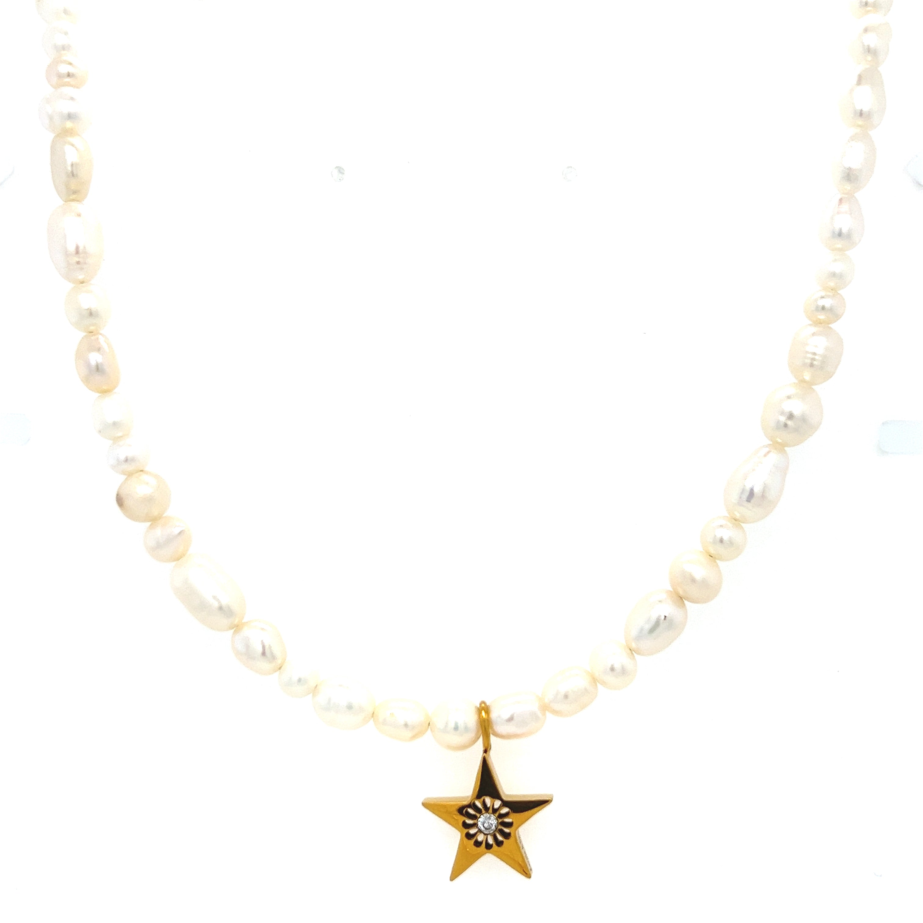 Serendipity Pearl Star Necklace