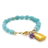 Amazonite Lock Bracelet