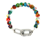 Millefiori Heart Veinte Once Bracelet