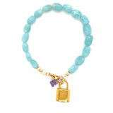 Amazonite Lock Bracelet