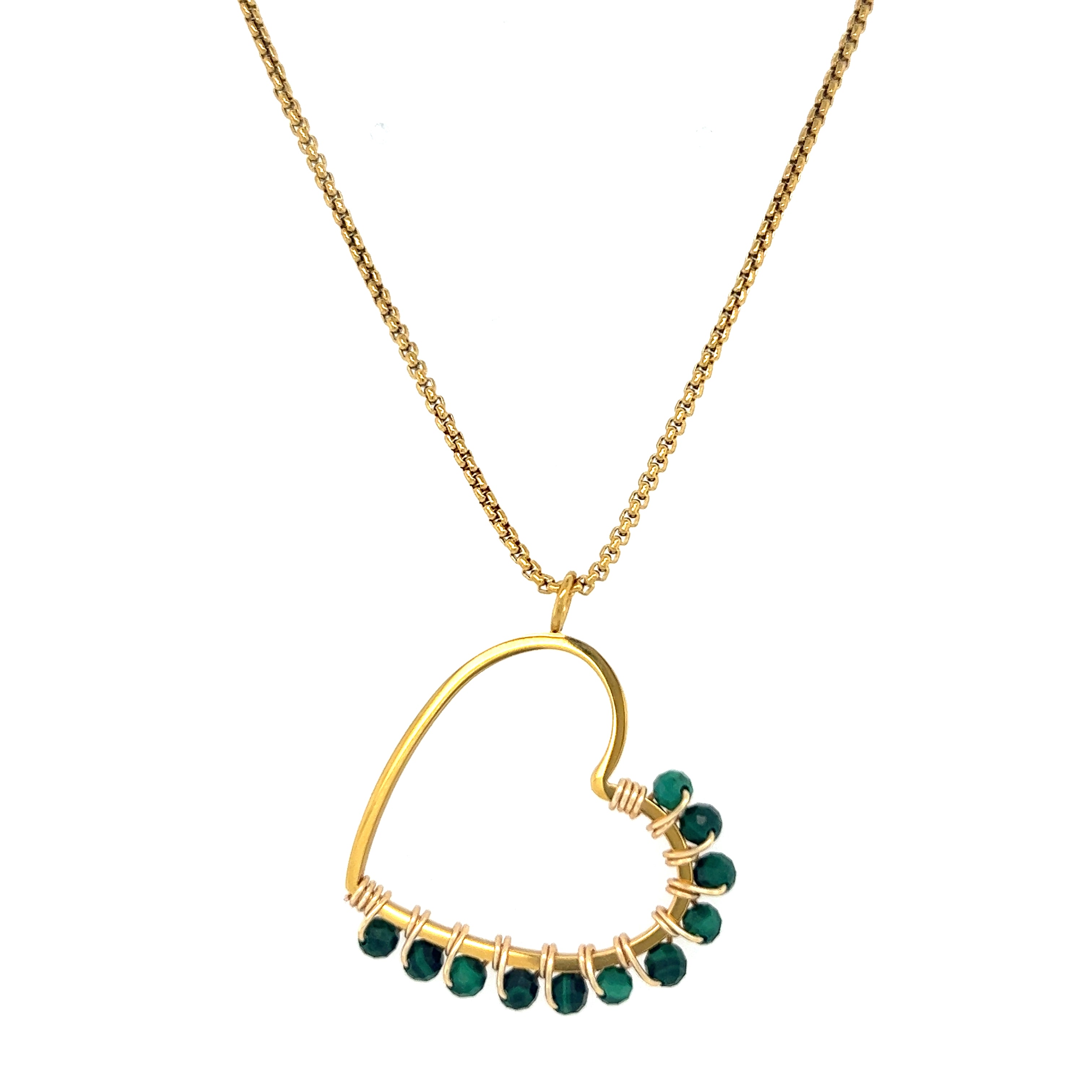 Amour Beaded Heart Necklace