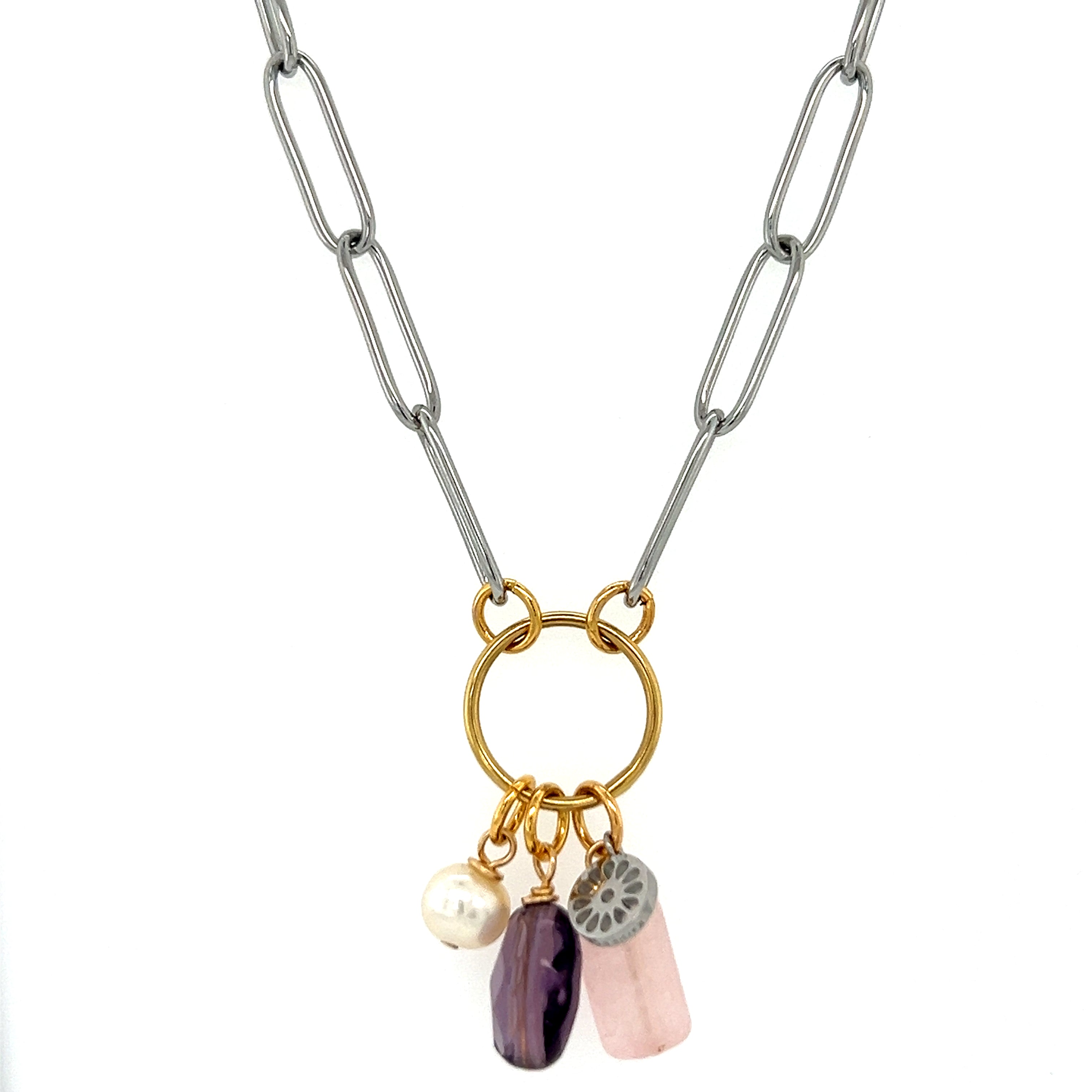 Two Tone Karma Necklace