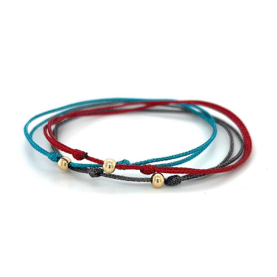 Adjustable Cord Metallic Bracelet