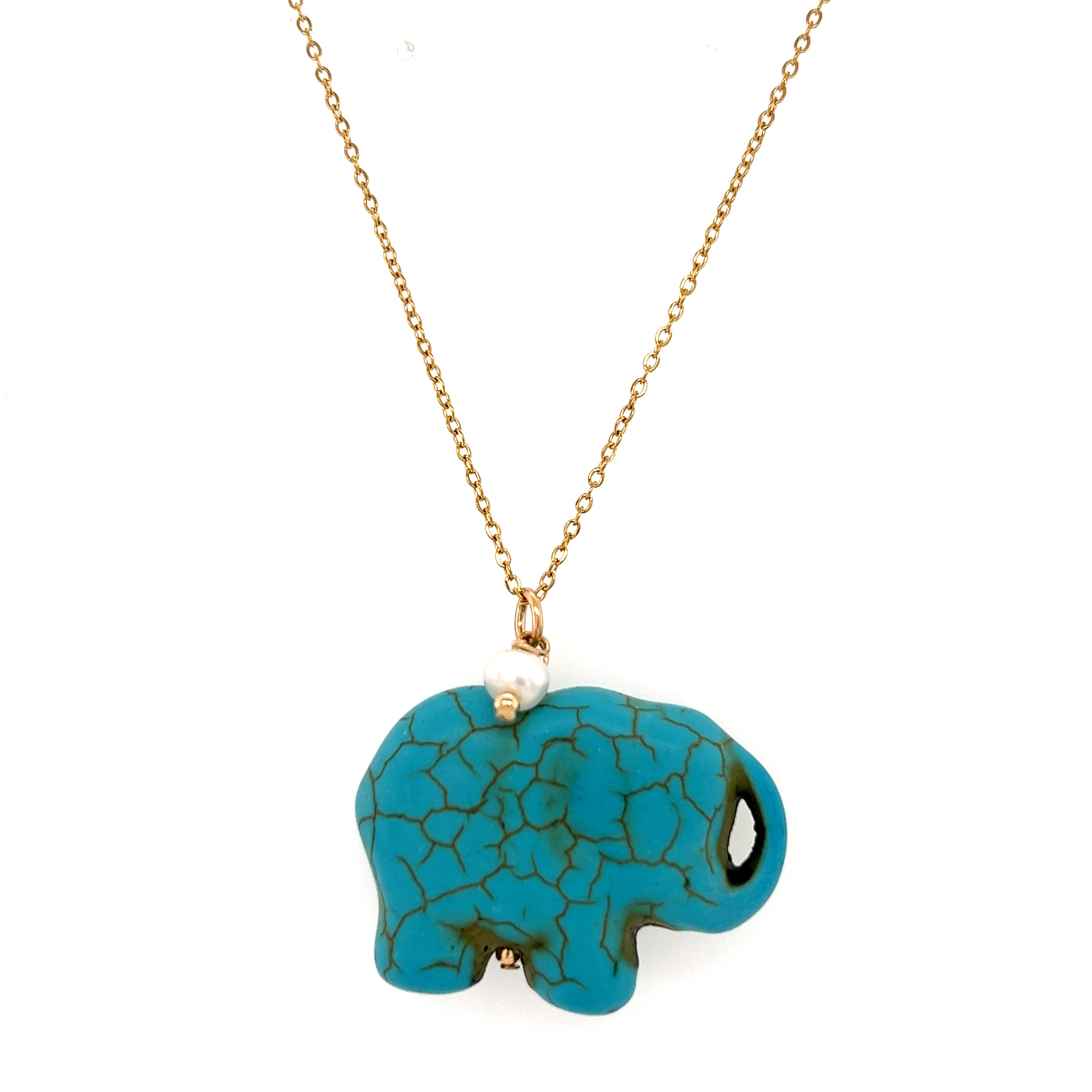 Turquoise Elephant Necklace