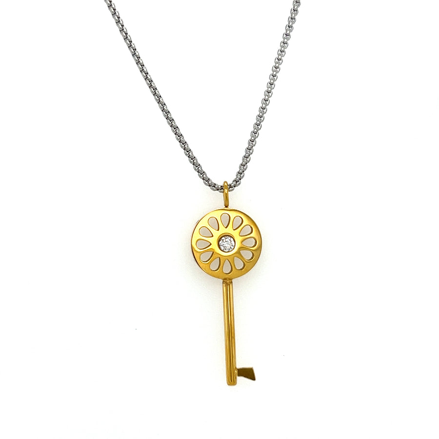 Key Two Tone Necklace