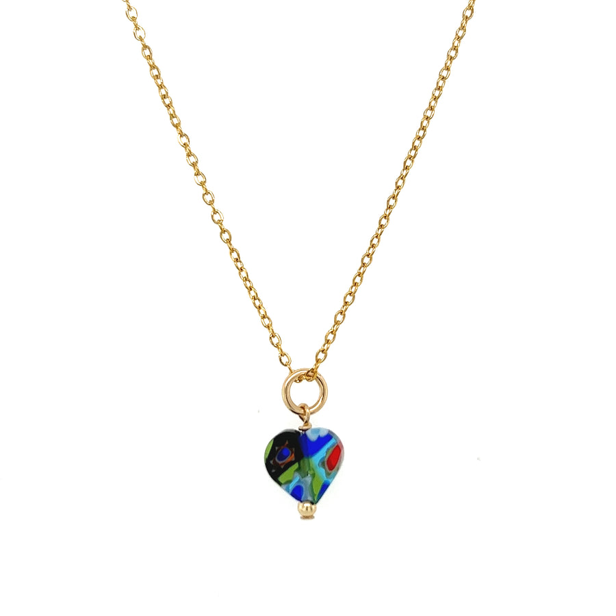 Millefiori Heart Necklace