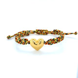 Golden Heart Macrame Bracelet