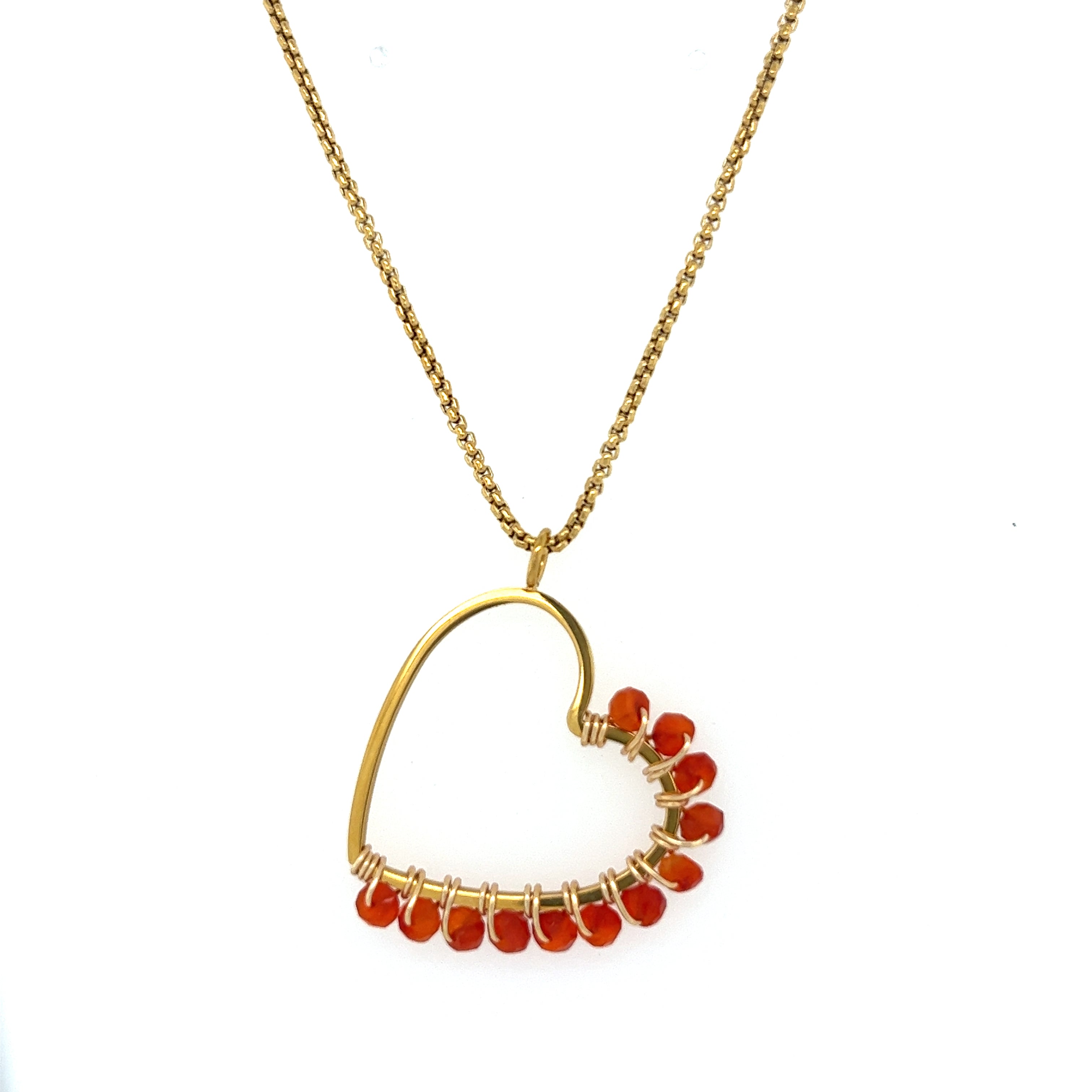 Amour Beaded Heart Necklace
