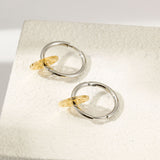 Harmony Two Tone Mini Hoops