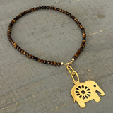 Links  + Elephant Tiger Eye Necklace