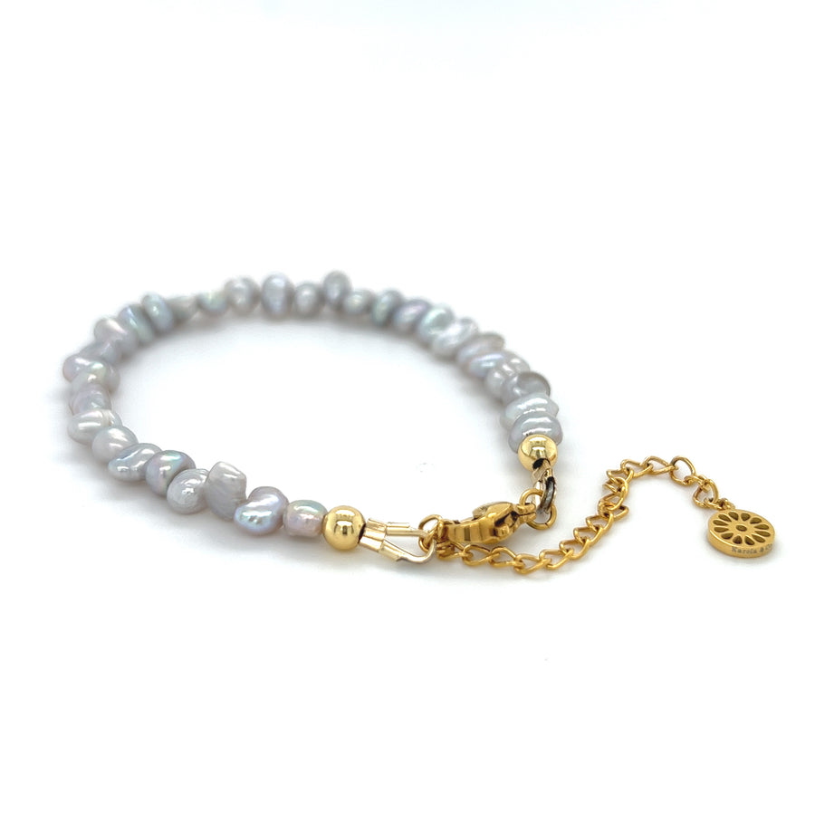 Light Grey adjustable Pearl Bracelet