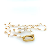 Veinte Once + Pearl Necklace Gold