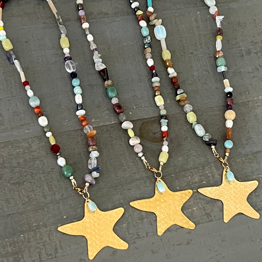 Serendipity + Amazonite Star necklace