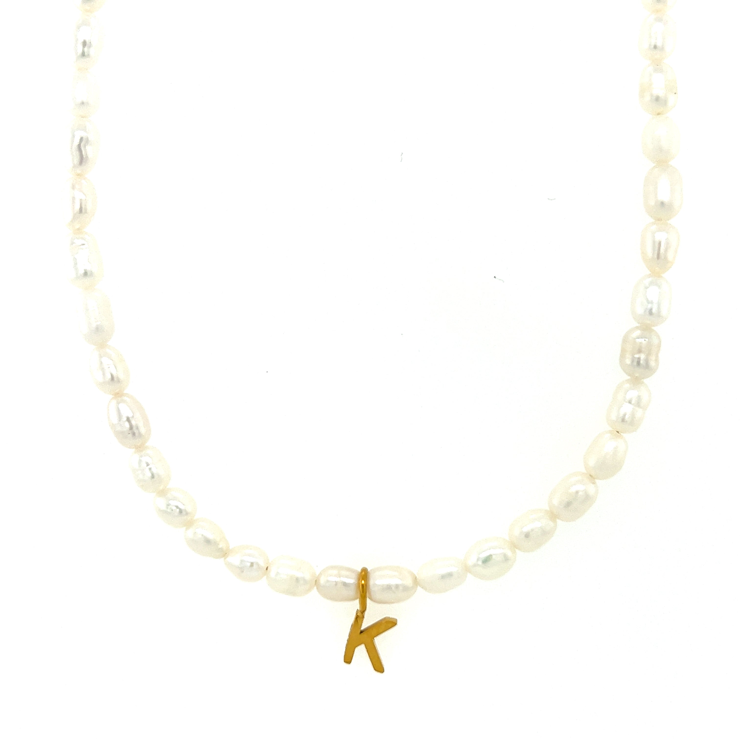 Initial Pearl Necklace