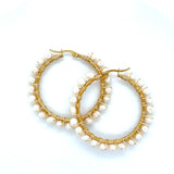 Pearl Medium  Hoops