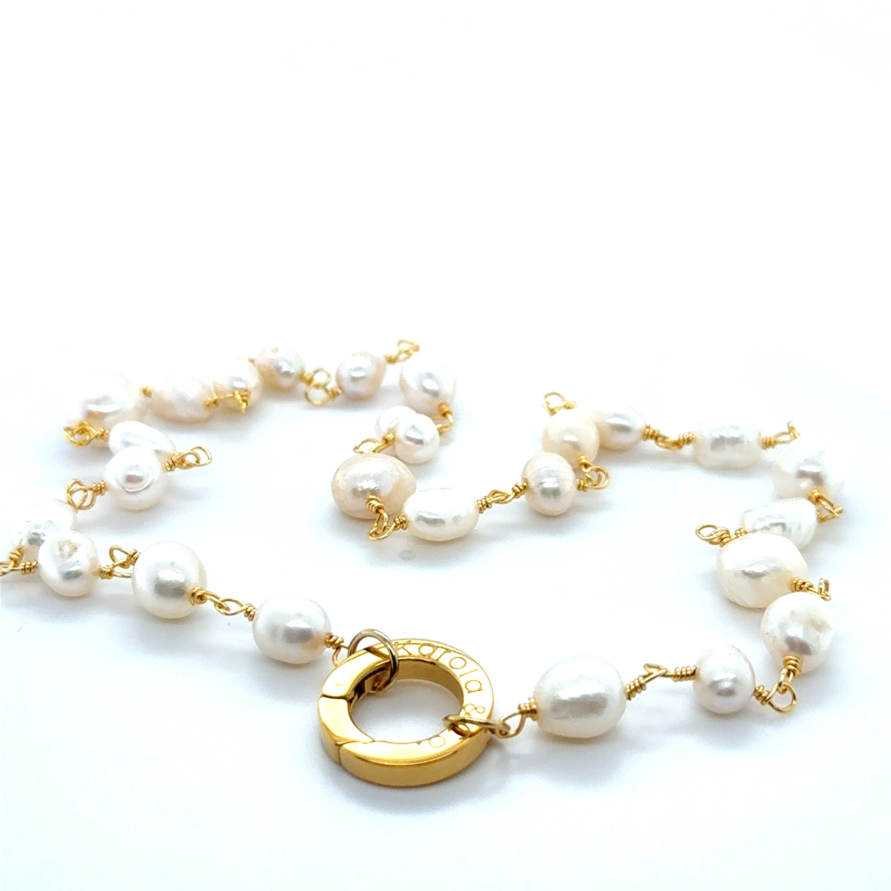 Carlota White Pearl Necklace