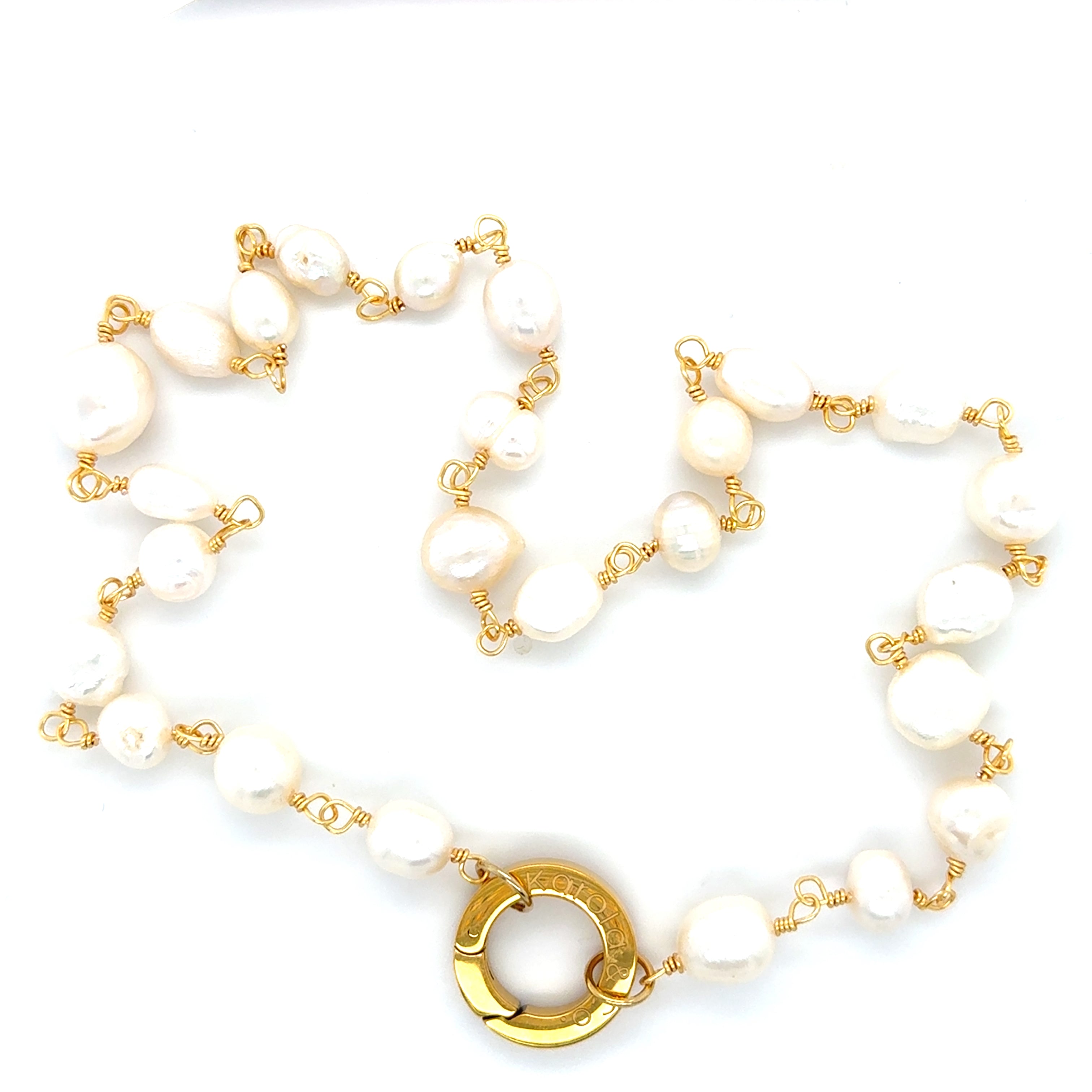 Carlota White Pearl Necklace