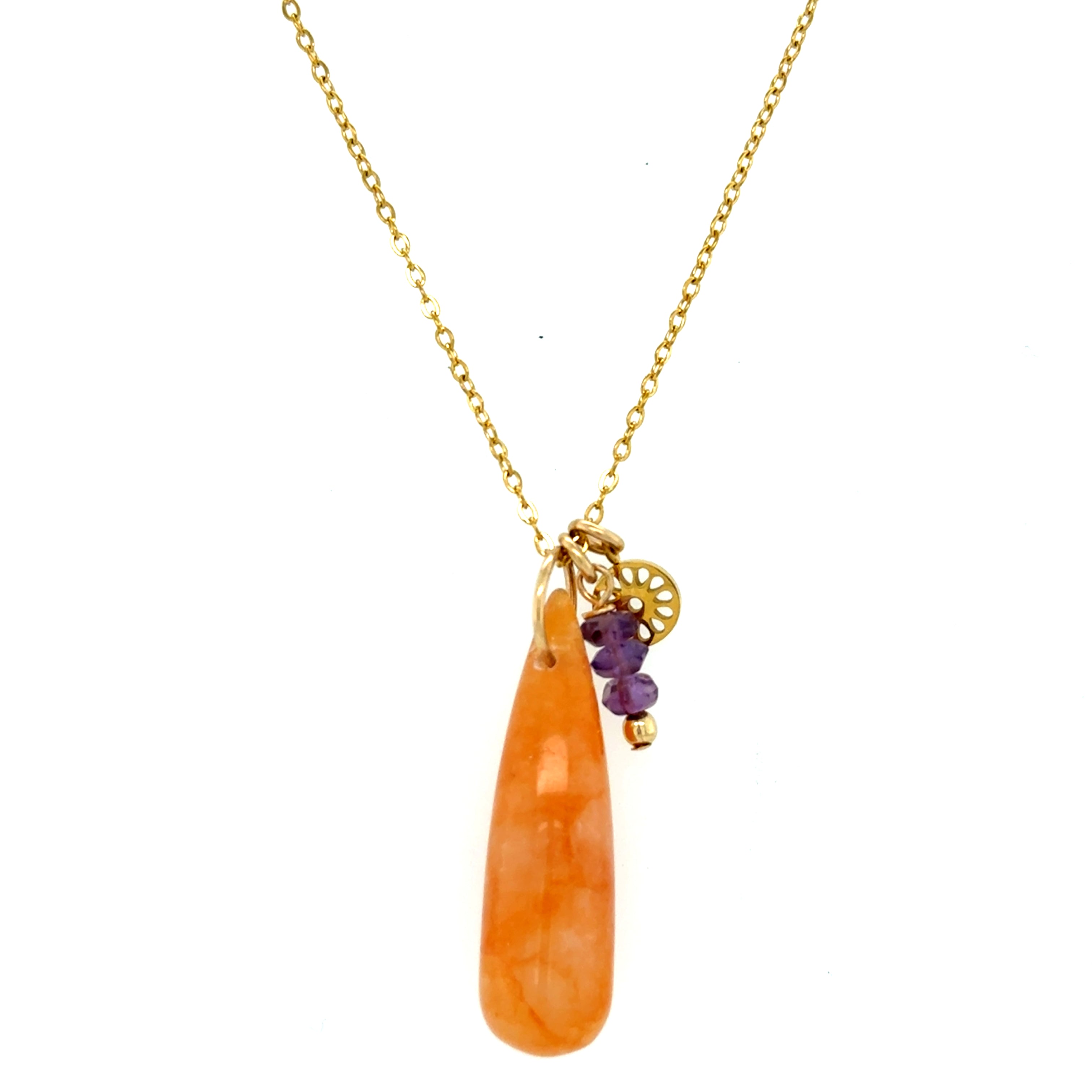 Orange Teardrop Signature Necklace
