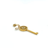 Key + Pearl Charm