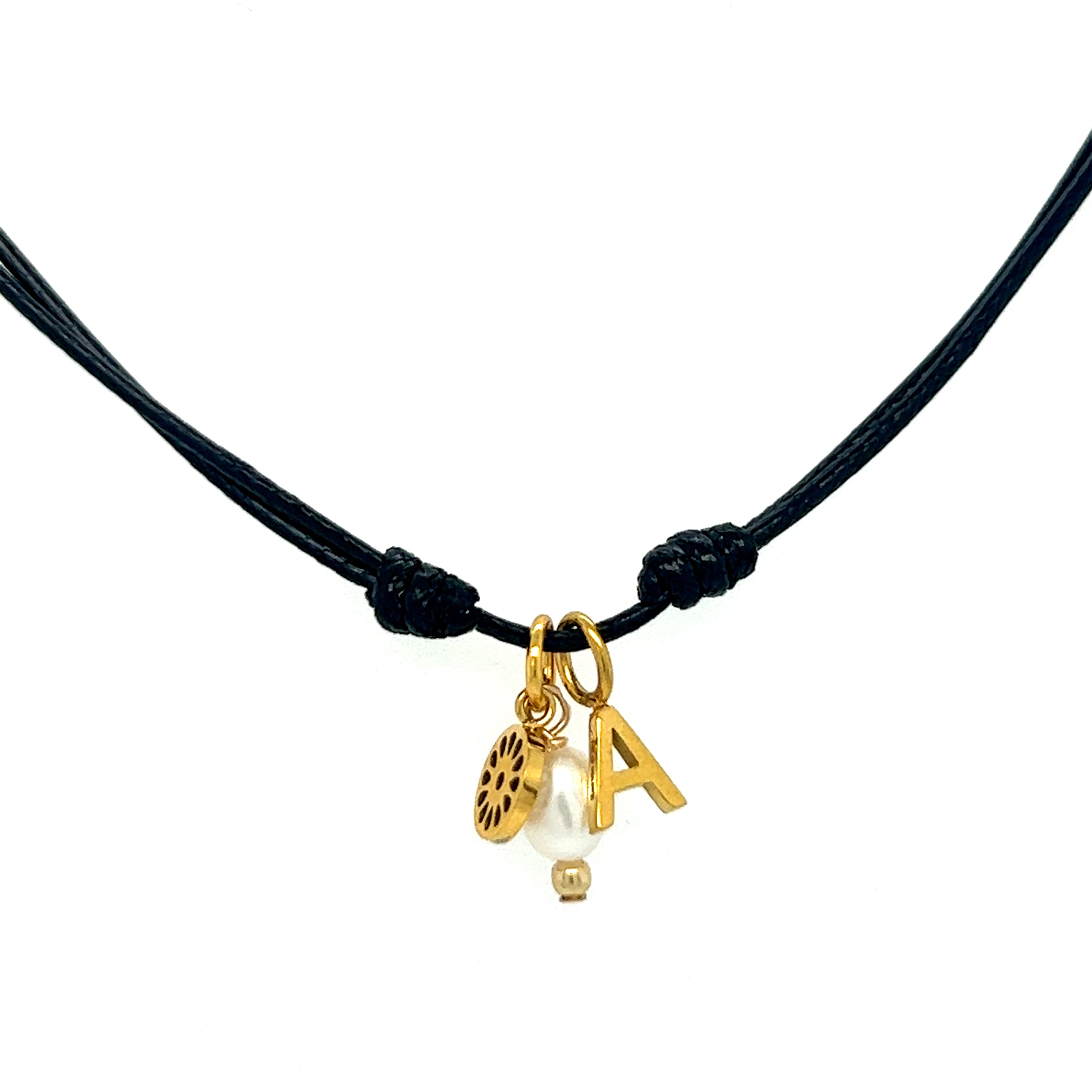 Initial Cord Signature Necklace