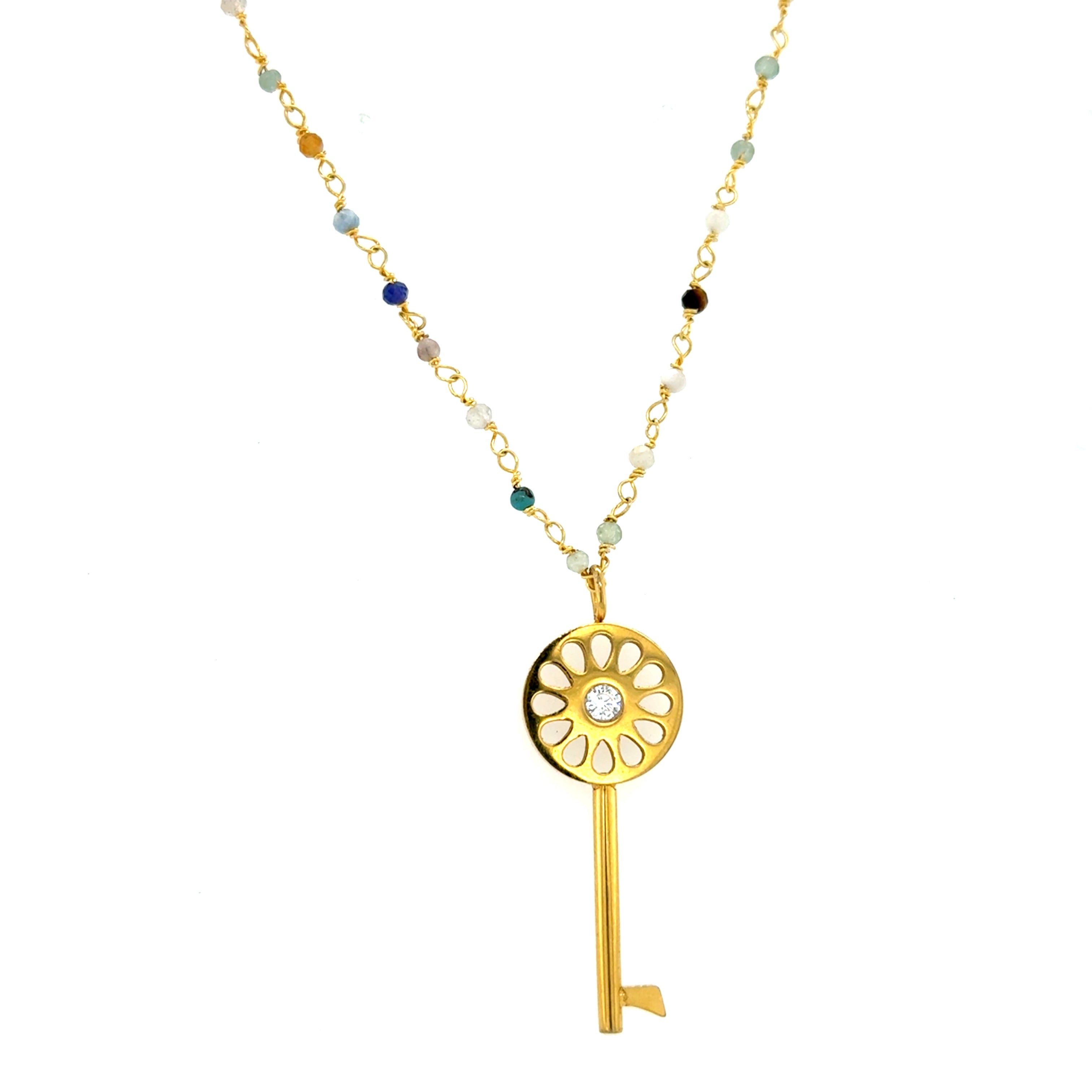 Key Beaded Necklace