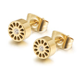 Mini Signature Studs Gold