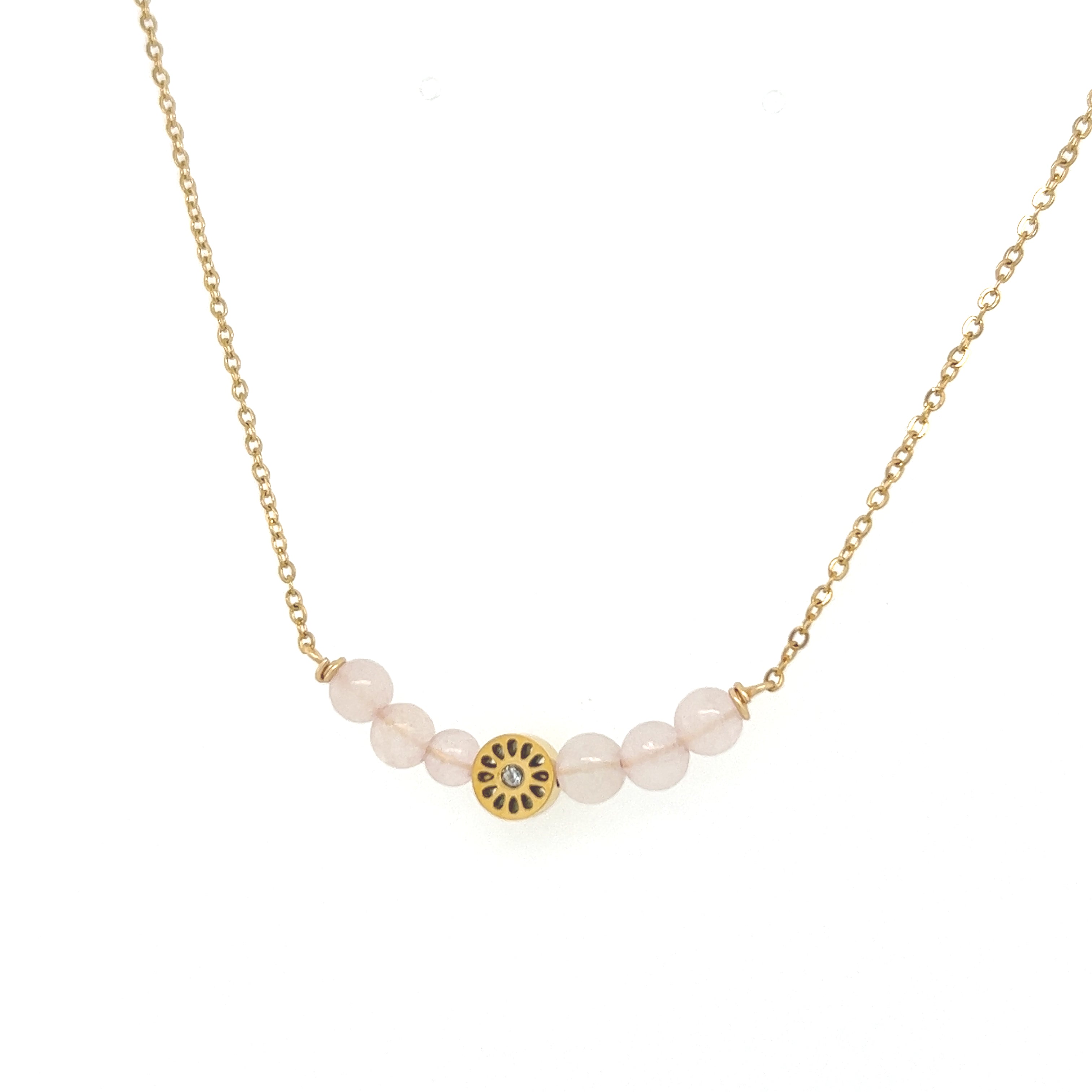 Claudia Rose Quartz Necklace
