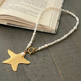 Pearls + Star Necklace