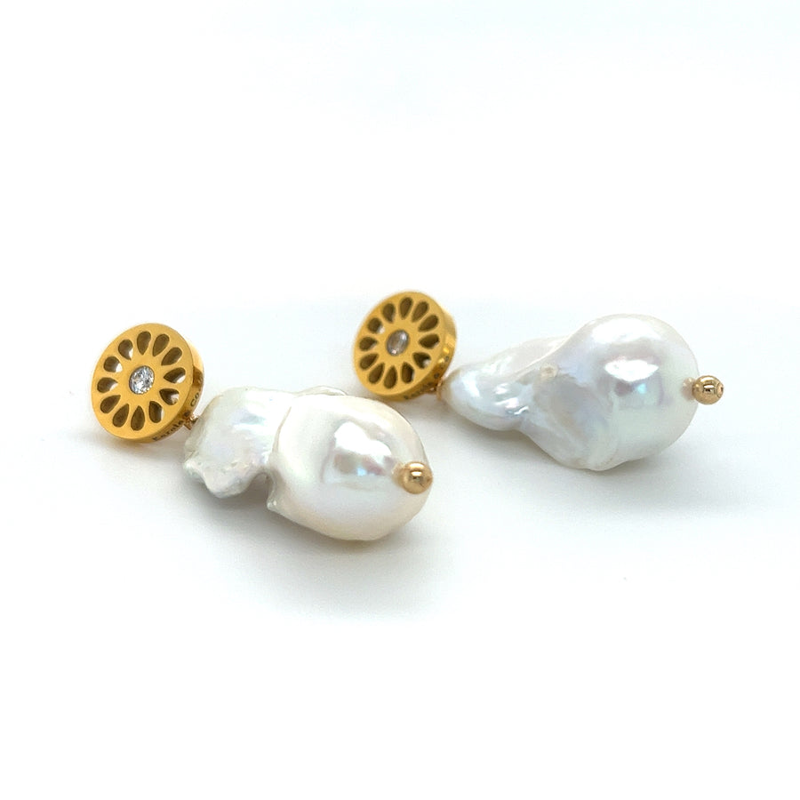 Freshwater Baroque Pearl Earrings