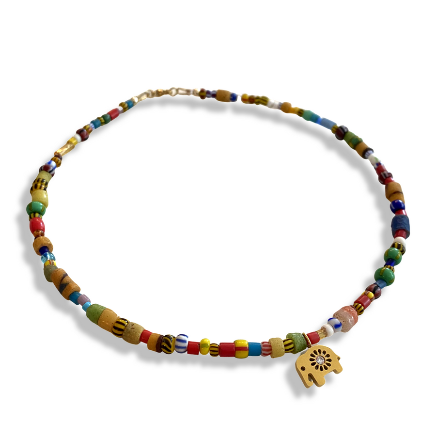 Multicolored Elephant Necklace