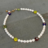 Pearls + Millefiori Necklace